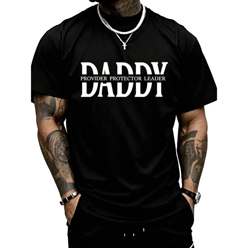 Father's Day Gift: PAYEAH "Dad, Husband, Protector, Hero" T-Shirt (Single Pack) - 100% Cotton, 180g Heavyweight Tee