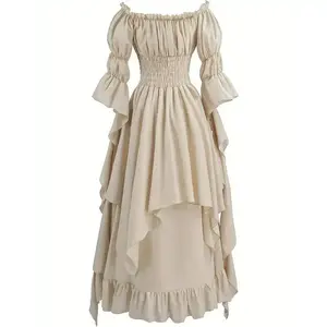 Women'S Gothic Witch Dress Medieval Renaissance Dress Victorian Dress, for Halloween Elegant Chic