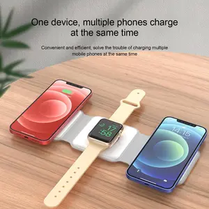 Magnetic Foldable 3 In 1 Wireless Charger For Multiple Devices