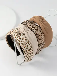 Leopard Pattern Knotted Headband, Casual Versatile Hair Accessories for Women, Minimalist Headwear Suitable for Thick Hair, Unique Gifts for Women Friend, Headbands Women