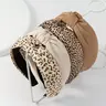 Leopard Pattern Knotted Headband, Casual Versatile Hair Accessories for Women, Minimalist Headwear Suitable for Thick Hair, Unique Gifts for Women Friend, Headbands Women