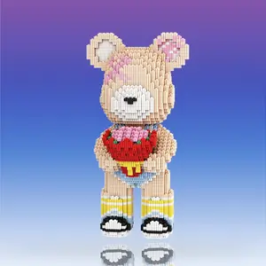 Bear Design Building Block Toy, Including Tool Hammer, Environmental Protection Material Assembly Toy, Stress Relief Toy For Adults, Block Figures, Building Block Model