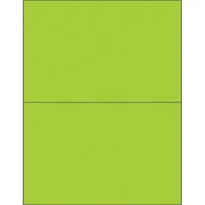 Box Partners  8.5 x 5.5 in. Fluorescent Green Rectangle Laser Labels - Pack of 200