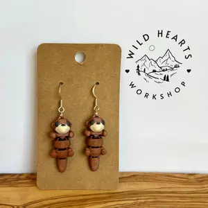 Wild Hearts Workshop Articulated Dangly Earrings - 3D Printed Otter Design - Lightweight & Eco-Friendly - Perfect for Gifts & Self-Expression