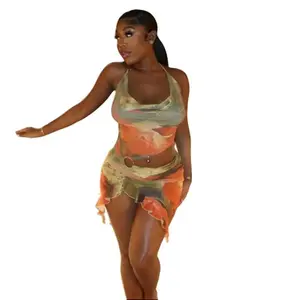 Demuluxe Gardenia Cutout Mesh Dress Breathable Casual