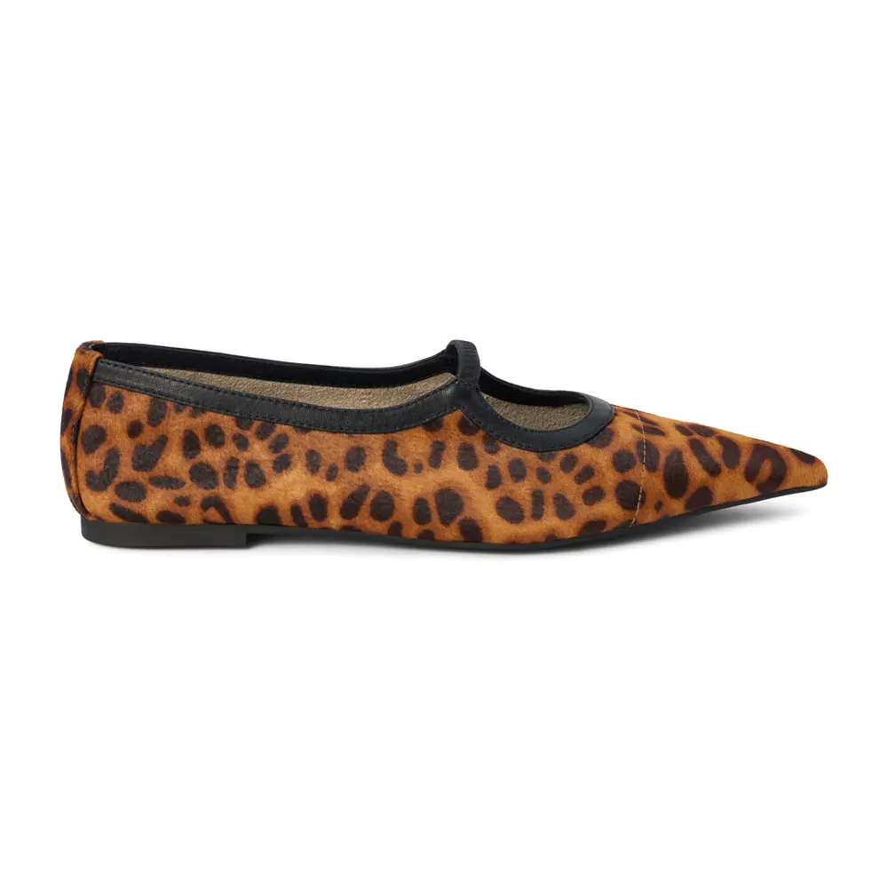 Matisse Womens Fleur Leopard Mary Jane Slip On Flats Casual - Brown Matisse Womens Fleur Leopard Mary Jane Slip On Flats Casual - Brown