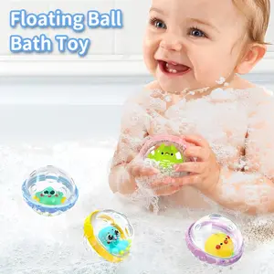 Baby Bath Floating Ball Cartoon Pet Shape, Baby Bathroom Water Play Toy, Educational Intelligence Sensory Toy for Babies