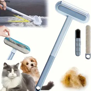 2-in-1 Pet Hair Removal Brush, Dual-Sided Lint and Fur Cleaner for Cats and Dogs, Reusable Washable Brush with Durable Handle for Carpets, Sofas, Upholstery and Clothing