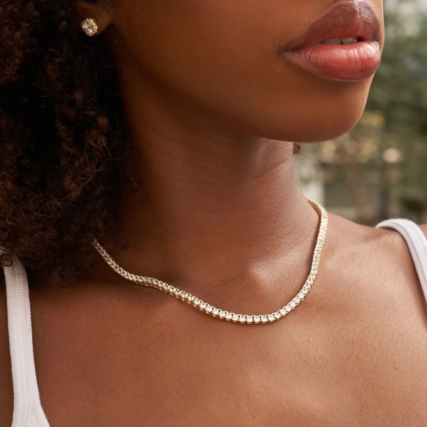 Hip Hop Jewelry 3/4/5/6MM 1 Row Iced Out Tennis Chain Bling CZ Men Diamond Cubic Zirconia Choker Necklace Women Drop Shipping