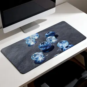 LIVEKEY Blueberry Diamond Gaming Mouse Pad  31.5x15.75in (80x40cm) Large Desk Mat  Non - Slip Rubber Base  Durable Stitched Edges  Smooth Tracking for Office & Gaming  Aesthetic Desk Accessories​