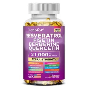 Kenofor Resveratrol Health Supplement,Supports Brain Health and Cardiovascular Health,120 Capsules