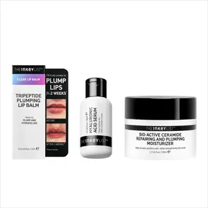 The Plump & Protect Set - Plumping Lip Balm, Hyaluronic Acid Serum, Bio-Active Moisturizer