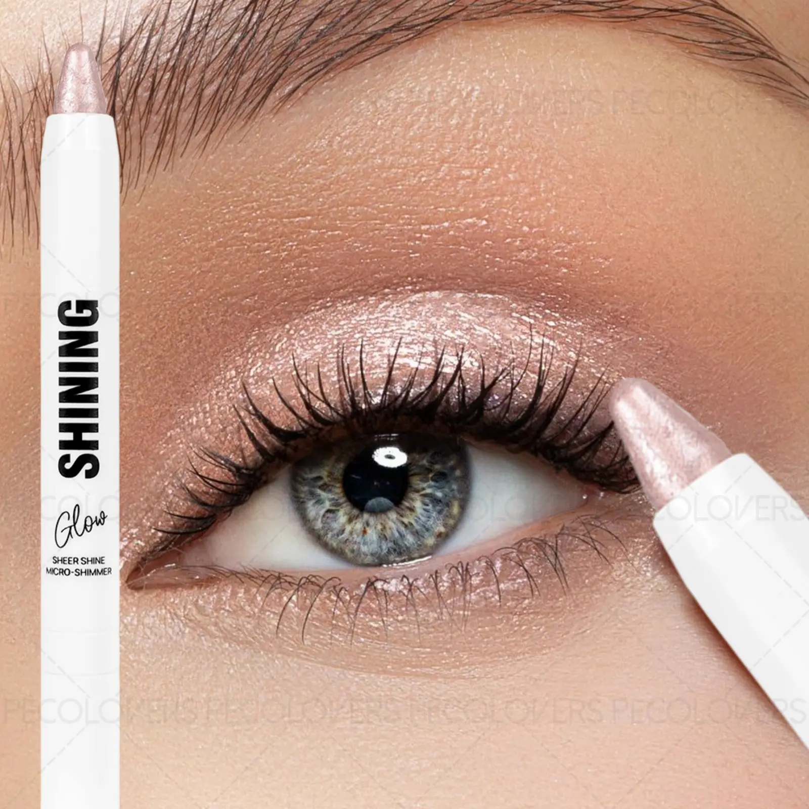 1PC Metallic Pearlescent Glitter Eyeshadow Pen Highlighter, Cosmetic Eyeshadow, Eye Makeup Product, Easy To Color, Matte Pearlescent, Brightening, Enhance Eye Makeup, Perfect for Christmas and Holiday Parties, Glitter Eyeshadow Stick