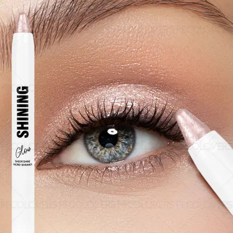 1PC Metallic Pearlescent Glitter Eyeshadow Pen Highlighter, Cosmetic Eyeshadow, Eye Makeup Product, Easy To Color, Matte Pearlescent, Brightening, Enhance Eye Makeup, Perfect for Christmas and Holiday Parties, Glitter Eyeshadow Stick