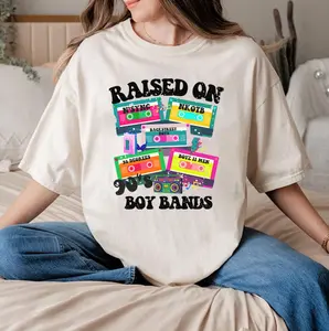 Raised on 90's Boy Bands Shirt, Retro 90's T-Shirt, 90's Lover, Shirt for 90's Kids, Gift for 90's Shirt, Cool 90's T-Shirt