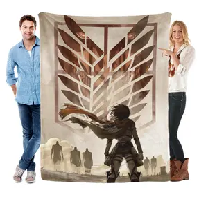 Freedom Wings Combat Art Shawl with Fluttering Scarves Single Person Warrior Felt Blanket Unique Design for Anime Enthusiasts Gift Idea