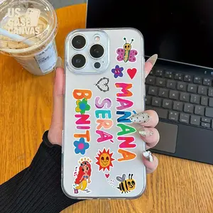 Transparent High-End Mobile Phone Case MANANA Animation Cartoon Pattern UV Printing Mobile Phone Case 360 Degree All-Round Protection  Best Gift Birthday Present for Boys And Girls  Screen Protector Astronaut Durable