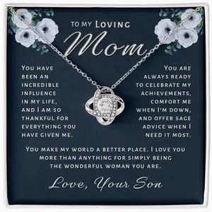 Gift for Mom From Son - Incredible Influence Love Knot Necklace NGG