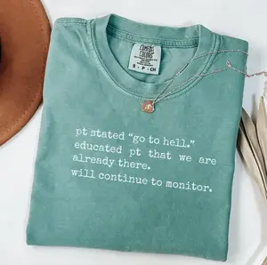 Comfort Colors Funny Nurse Shirt, Go To Hell Medical Chart Note Tee, Sarcastic Healthcare Humor T-Shirt, Cute Comfort Colors Top For Doctors, Nurses & Students