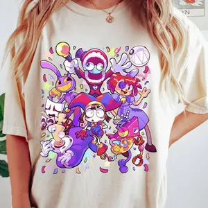 The Amazing Digital Circus Tshirt, TADC Fan Gift, Circus Characters Shirts, Circus Theme Sweatshirt Hoodie, Anime Gift Birthday for Boy Girl