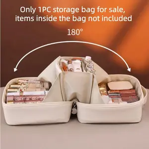 Large Capacity Flame Makeup Bag, Portable Multi-Layer Travel Cosmetics Organizer, High-End Women's Beauty Storage Pouch, Travel Cosmetic Bags, Travel Essentials