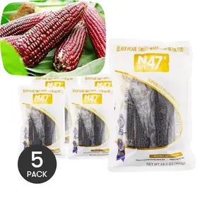 5Packs Bei Wei 47 Black Pearl Sweet-Waxy Corn Glutinous Corn - Ready-to-Eat 2 Corn Cobs per Pack, 400g*5