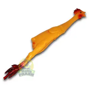 Large 21" Rubber Chicken - Rubbery Yellow Joke Prank Funny Bird Super