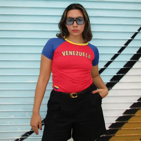 Venezuela Y2K Top, Womenswear Top, Summer Slim Fit Venezuela Top Casual T Shirt Cotton
