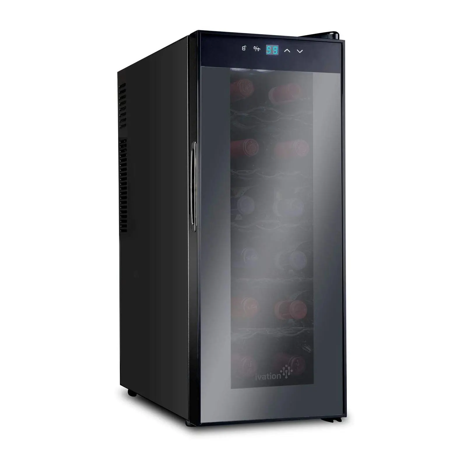 Ivation 12-Bottle Thermoelectric Black Wine Coo ler Ivation 12-Bottle Thermoelectric Black Wine Coo ler