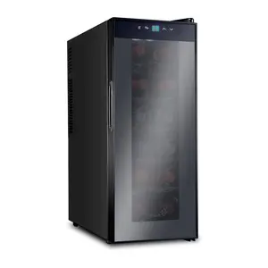 Ivation 12-Bottle Thermoelectric Black Wine Coo ler