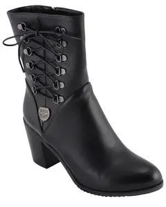 Milwaukee Leather Women's Women'S Laced Side Riding Boot Round Toe - Mbl9436