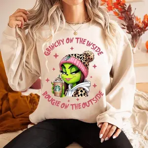 Fnny Pinky Leopard Gr ChristmasT-Shirt Sweatshirt Hoodie