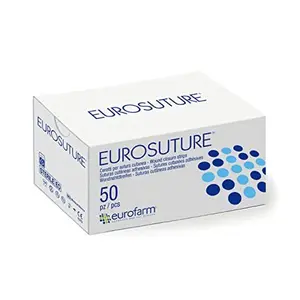EUROSUTURE - Skin Closure 1/4 x 4 inches Sterile Suture Strips, Dynamic Adherence and Superior Security for Wounds � 50 Pouches of 10 Strips Each (500 Strips per Box) - Made in Italy