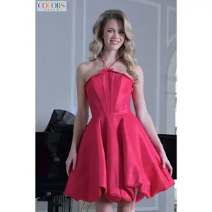 Colors Dress -3636 Halter corset balloon dress