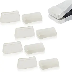 8Pcs Replacement Rubber Tips for Glass Breaking Pliers Flat Jaws Tips 1 Inch Rubber Attachments for Key Fob Pliers Stained Glass Hardware Supplies Labor Day Gifts