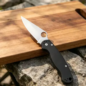 C81 EDC Folding Knife G10 Handle High Hardness Portable Wilderness Survival Self Defense Pocket Tool Translucent Hiking