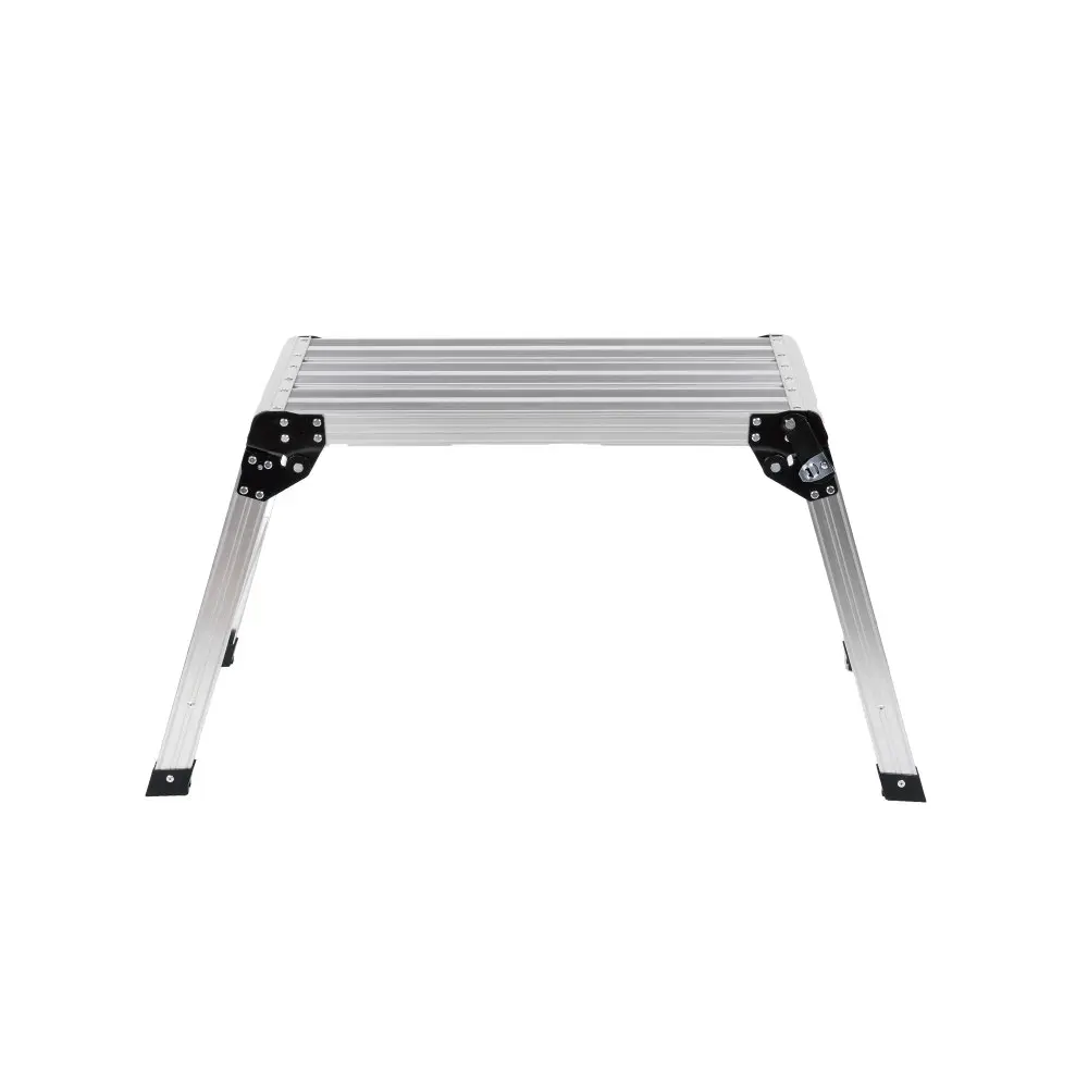 Heavy-Duty Aluminum Folding Workbench Step Stool Ladder for Indoor Furniture, 330lb Load Capacity, Stripe Grip Non-Slip Feet, Ideal for Painting, Decorating