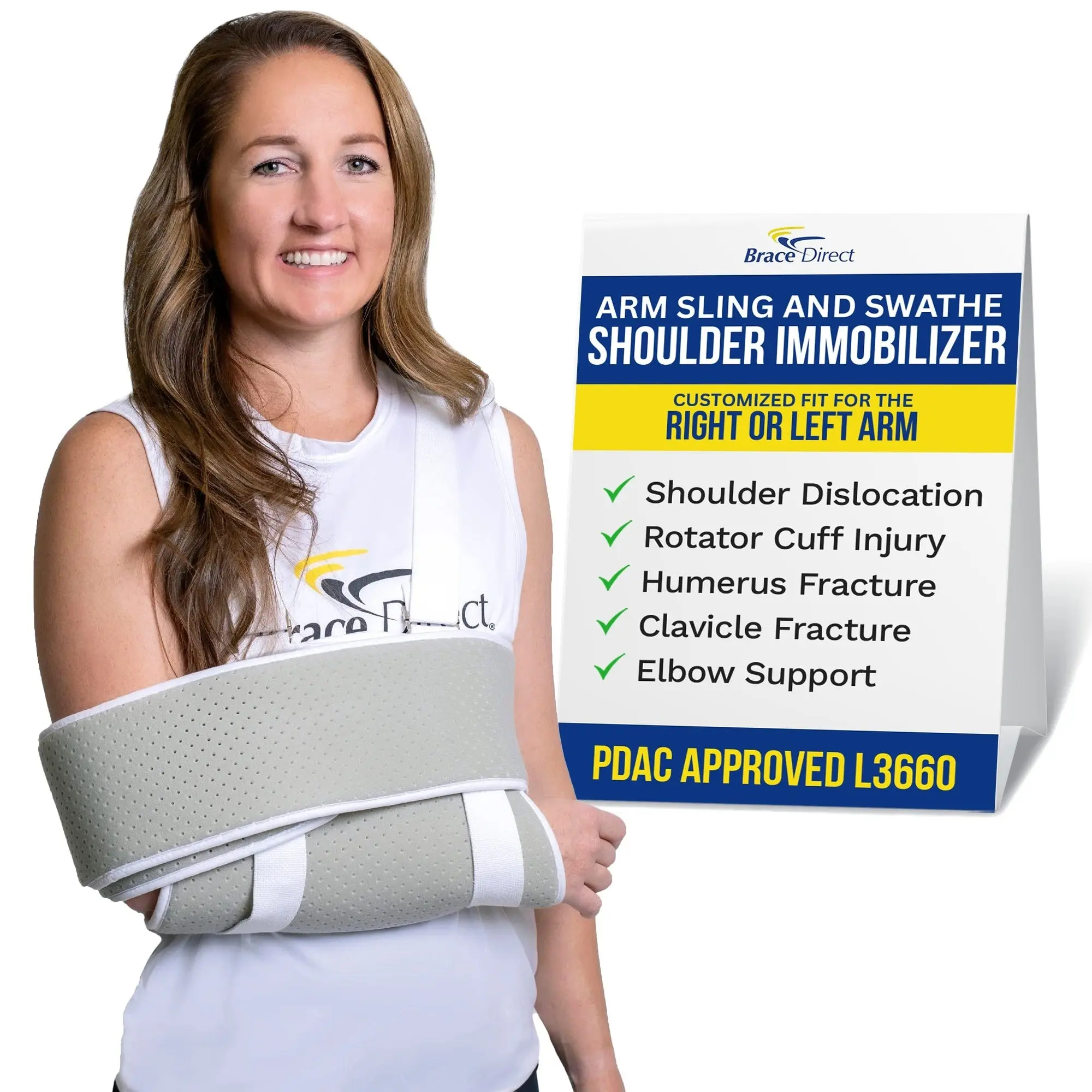 Brace Align Arm Sling and Swathe PDAC L3660 - Professional Support for Shoulder & Rotator Cuff Recovery