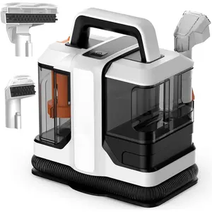 The Lumina Portable Mini Carpet Cleaner comes with dual-size brush heads, is a multi-functional cleaner, easy to operate, and a must-have for the home. It can clean sofas, carpets, car seats, and pet stains.