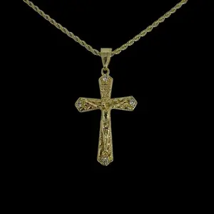 Jesus Christ Cross Nugget Necklace - Men and Women Chain
