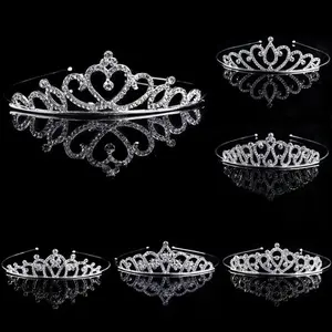 Rhinestone Royal Queen Princess Crown Crystal Wedding Tiaras for Women Headband Bride Hair Accessories Fashion Hair Jewelry