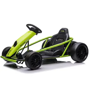24V Electric Go Kart for Ages 8-12 with Dual 300W Motors, 9Ah Battery, 8MPH Max Speed, Music and Horn Features, Supports Up to 175lbs, Available in Green, Red, White, Pink, and Blue