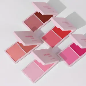 2 in 1 Cream & Powder Blush, 1 Count Long Lasting Waterproof Blusher, Silky Cream and Matte Powder Blush, High Pigment, Easy to Apply, Makeup Beauty Cosmetics