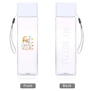 Iridescent Cloud Pattern Water Bottle, Leak Proof Portable Reusable Water Bottle with Fruit Tea Organizer Cup, Drinking Jug for Home Office School, Drinkware, Clear Water Bottle