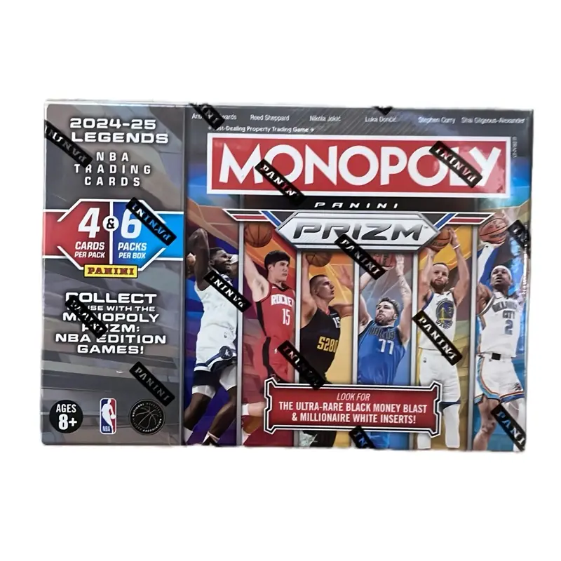 Panini 2024-25 Prizm Basketball Monopoly Booster Box Exclusive Sports Trading Card Pack Collectible