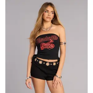 Nashville Rhinestone Graphic Tube Top