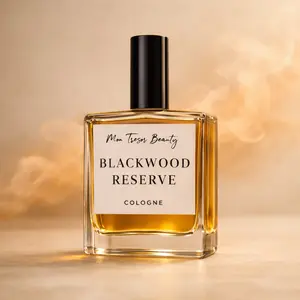 Mon Tresor Beauty Blackwood Reserve Scented Cologne - 1 oz Bottle-Shaped, Longlasting, Non-Toxic, Packaged Unisex Fragrance for Men