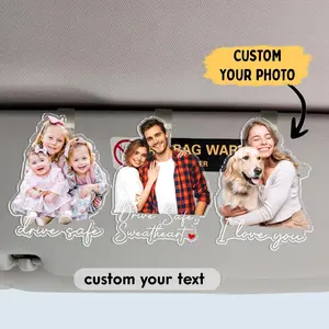 Personalized Photo Car Visor Clip, Drive Safe Sun Clip With Picture, Valentines Day Gift for Boyfriend, Husband Anniversary Gifts
