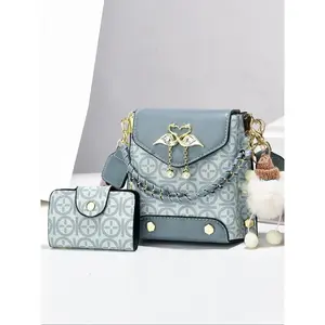 Fashionable Crossbody Bag & Coin Purse, Casual PU Leather Shoulder Bag & Coin Purse, Trendy Versatile High-quality Daily Commuting Bag Set(Sheets)