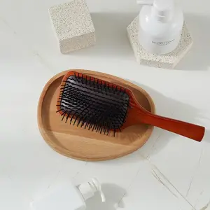 Wooden Massage Comb for Home Use, Anti-Static Hair Brush, Long Hair Detangler, Lustrous Hair Care Tool, Natural Wood Material